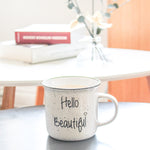 ‘Hello Beautiful’ Sparkles 14oz Coffee Mug