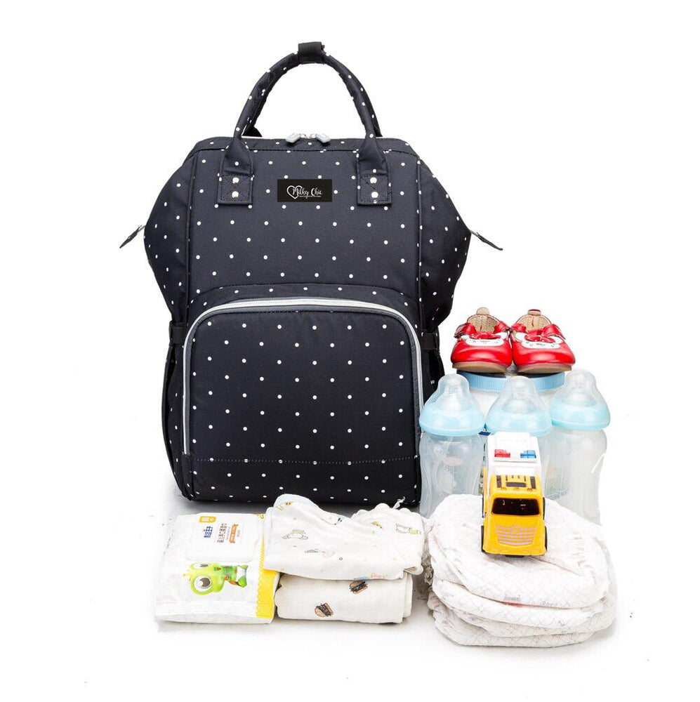Mommy Diaper Bag (Black & White Dots)