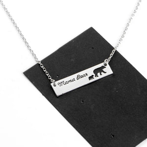 Silver Mama Bear Necklace