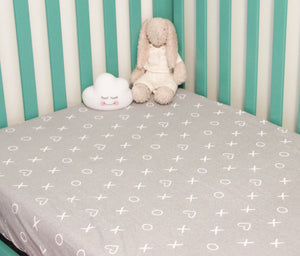 Baby Crib Sheet-Gray