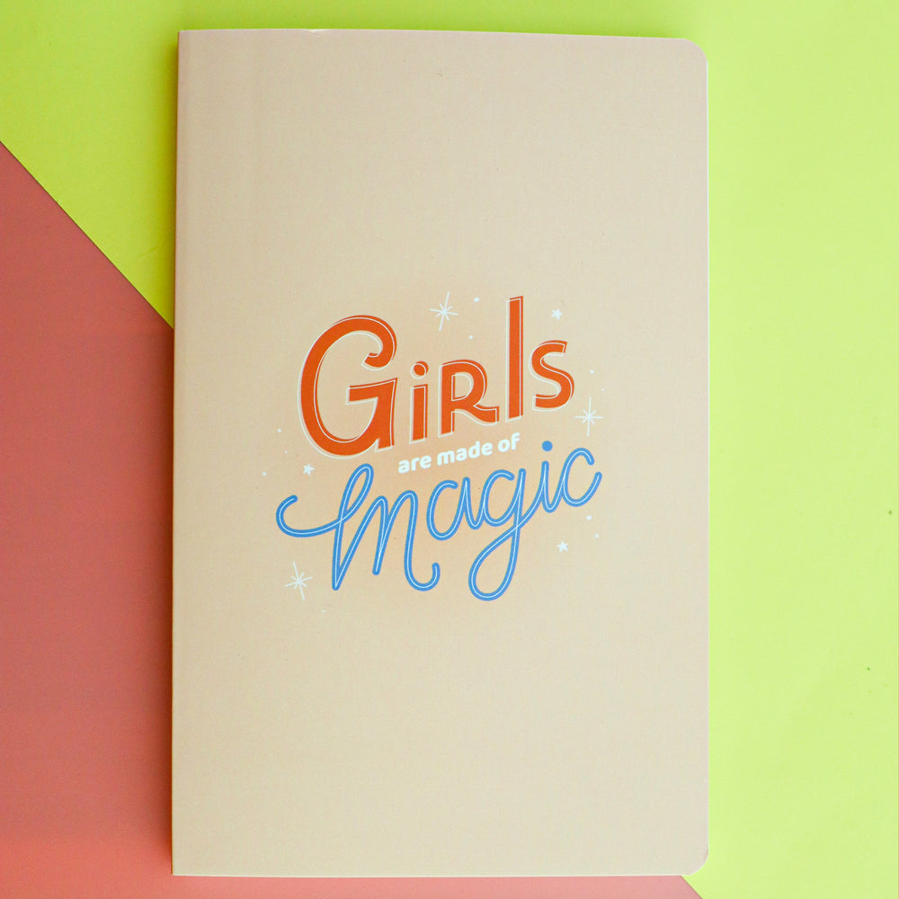 "Girls are made of magic" Inspirational Lined Notebook