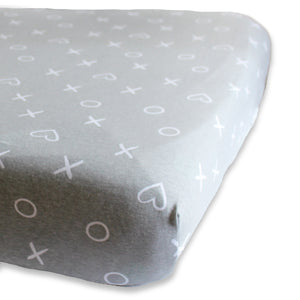 Baby Crib Sheet-Gray