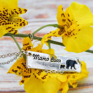 Silver Mama Bear Necklace