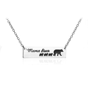 Silver Mama Bear Necklace