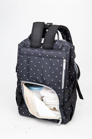 Mommy Diaper Bag (Black & White Dots)