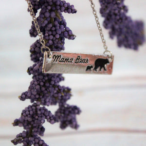 Silver Mama Bear Necklace