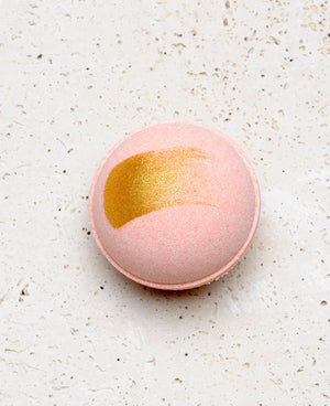 Hand decorated bath bomb