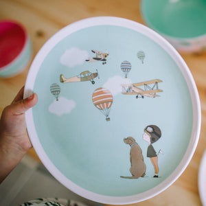 Tom & Lucy Illustrated Melamine Kids Plate