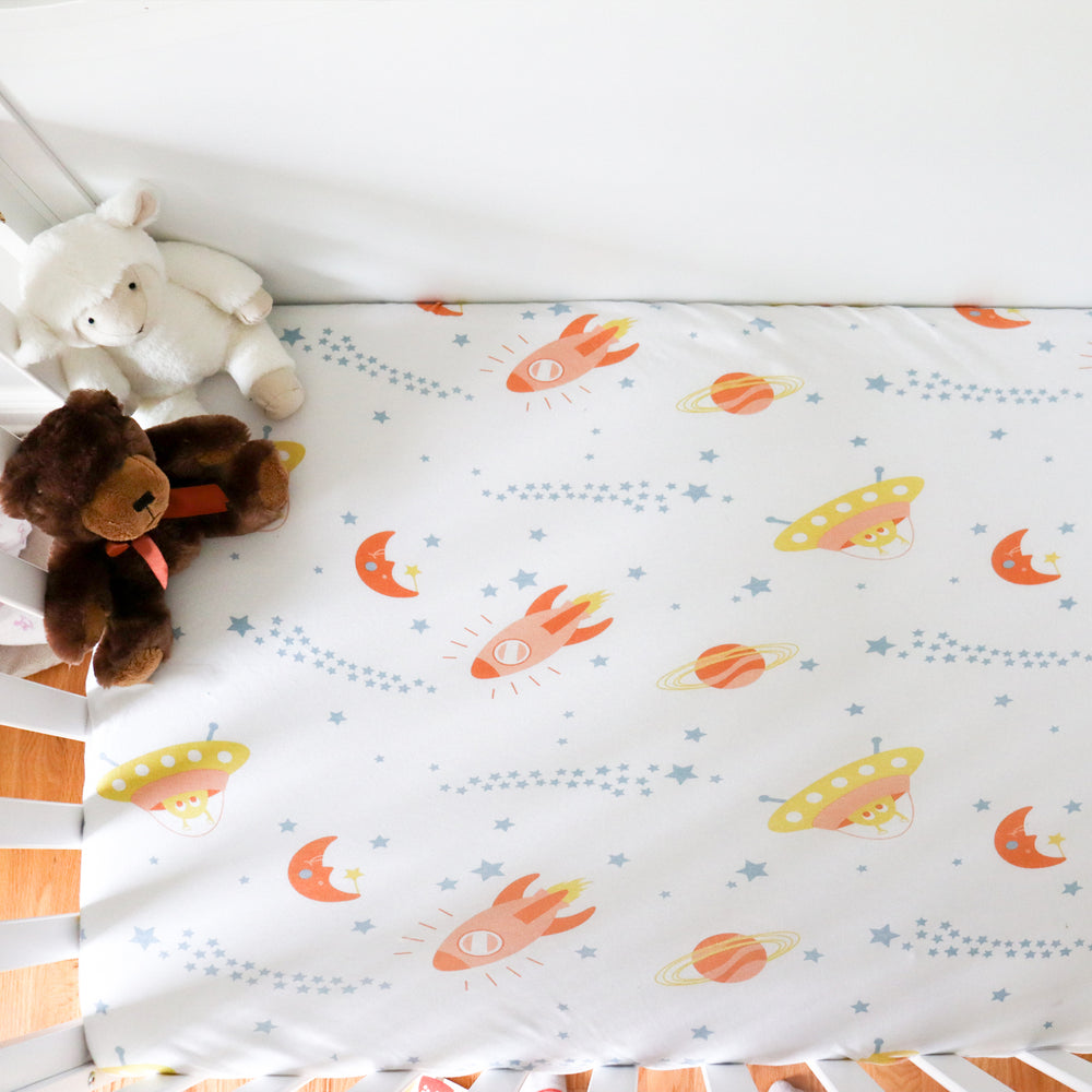 Outer Space - Organic Baby Crib Fitted Sheets (Set of 2)