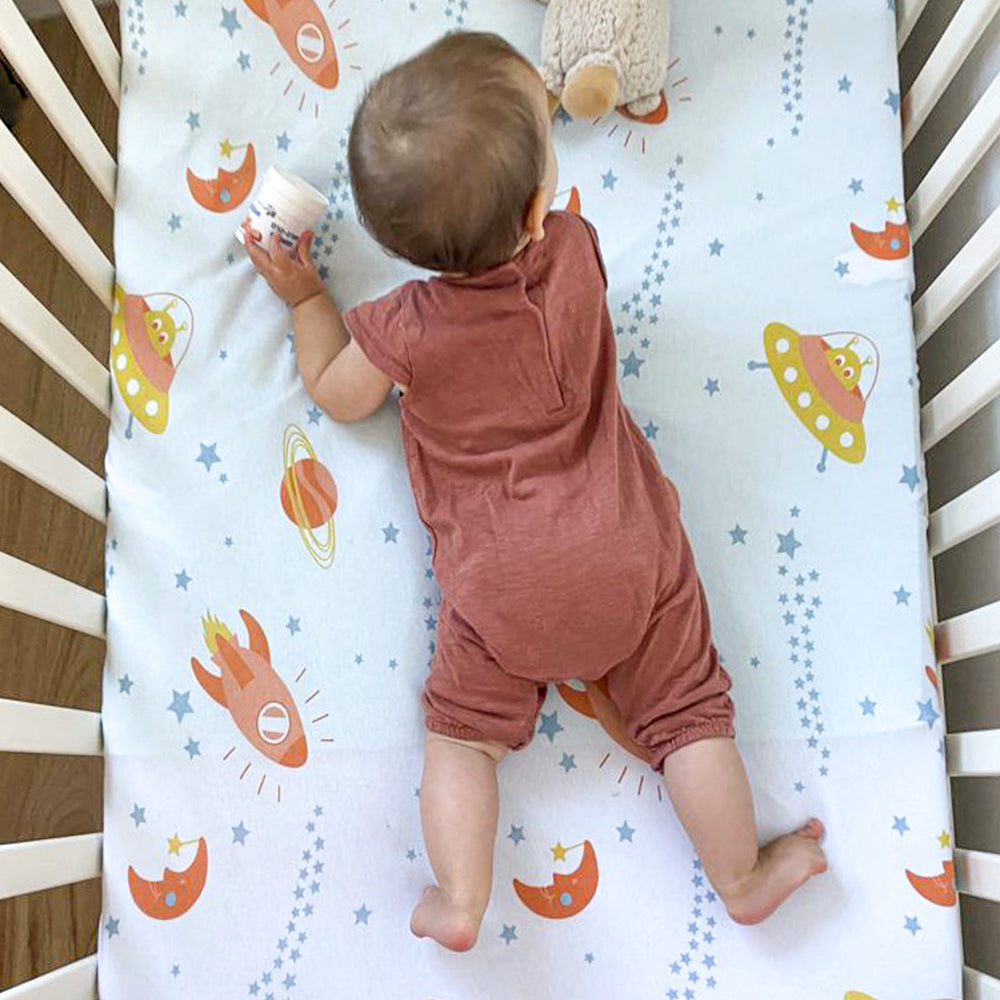 Outer Space - Organic Baby Crib Fitted Sheets (Set of 2)