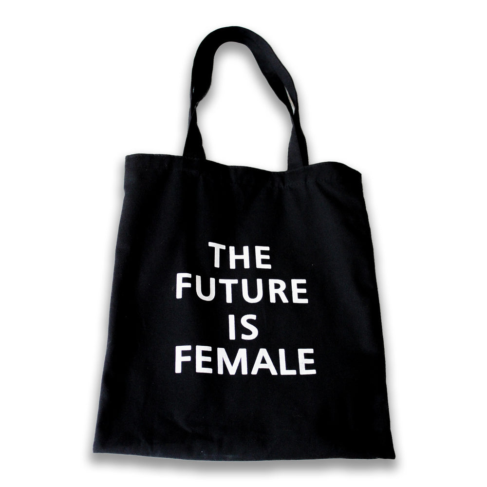 The future is female Black Canvas Bag