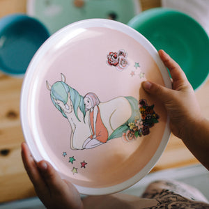 Penny & Willow-Illustrated Unicorn Melamine Kids plate