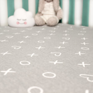 Baby Crib Sheet-Gray